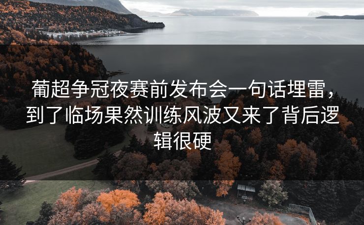 葡超争冠夜赛前发布会一句话埋雷，到了临场果然训练风波又来了背后逻辑很硬
