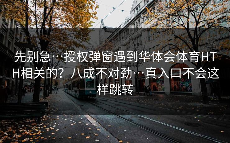 先别急…授权弹窗遇到华体会体育HTH相关的？八成不对劲…真入口不会这样跳转